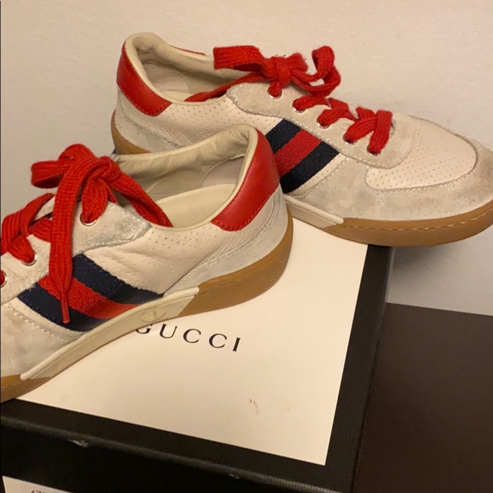 Children Gucci suede sneakers - Picture 3 of 4